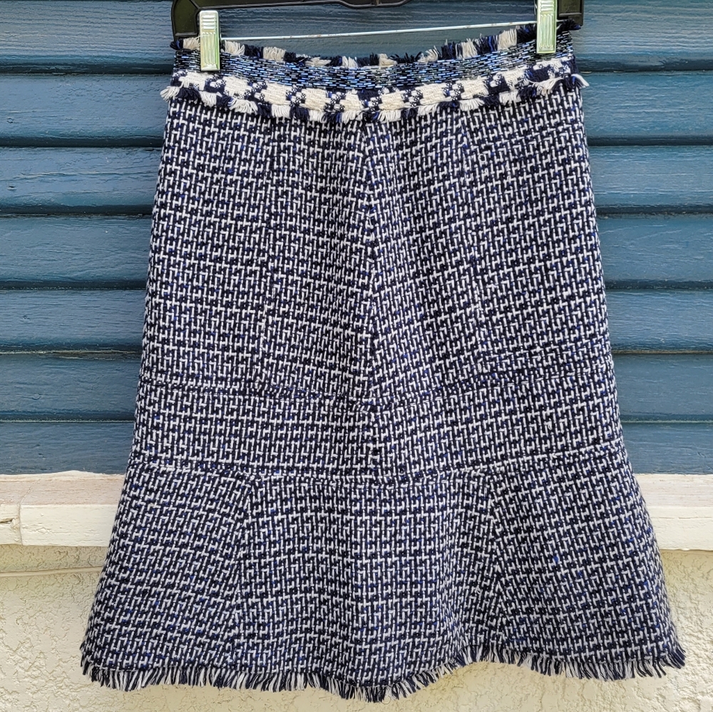 TORY BURCH Jayla tweed trumpet skirt.